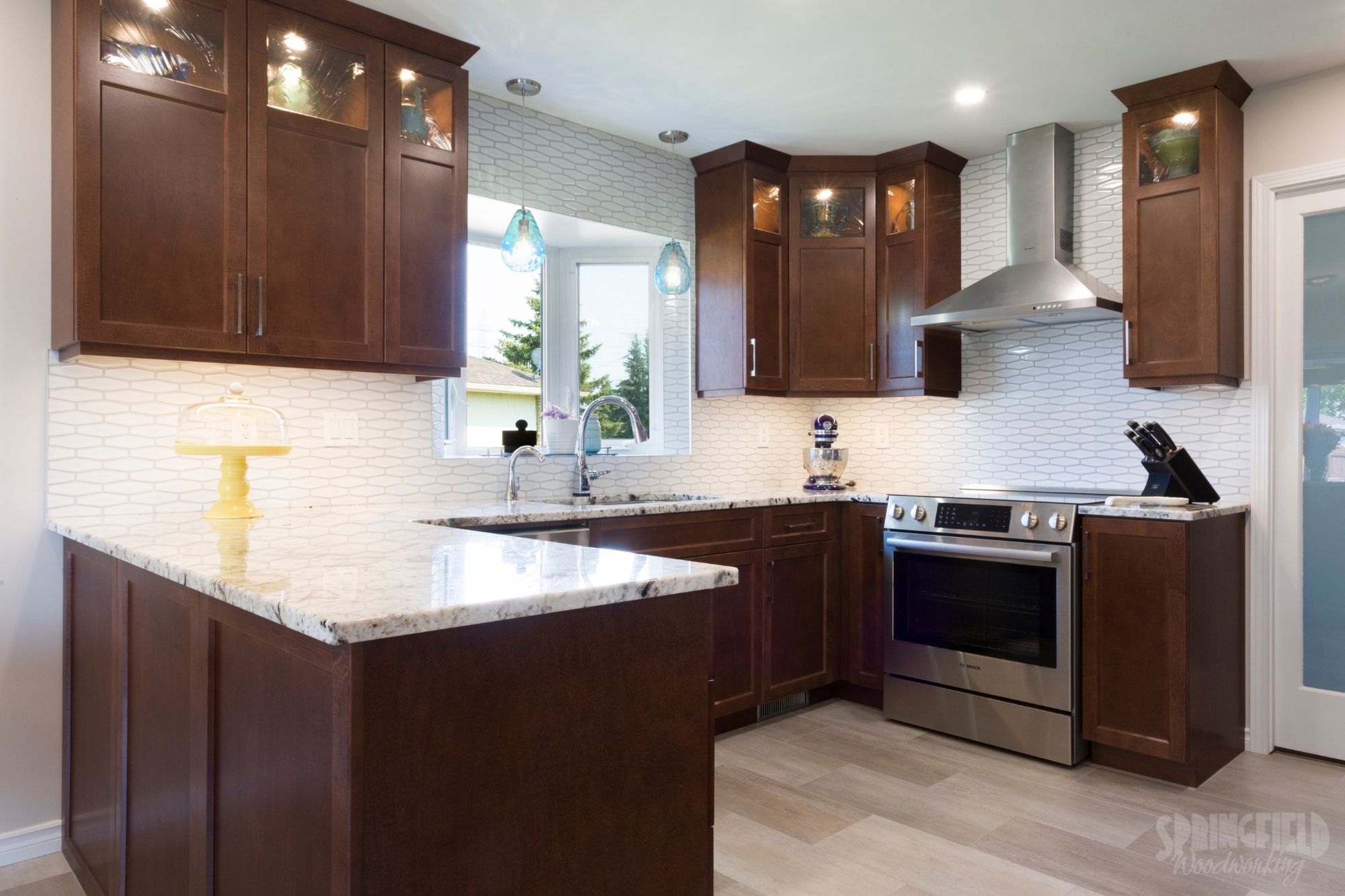 wood stained custom kitchen cabinetry winnipeg